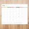 TF Publishing Large 2025 Rainbow Blocks Monthly Blotter Desk Pad Calendar
